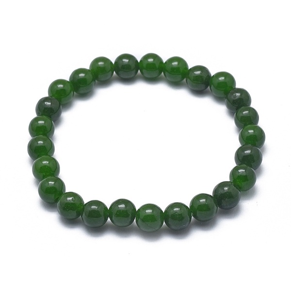 Bracelets Stretch De Perles De Jade Taiwan Naturelles
