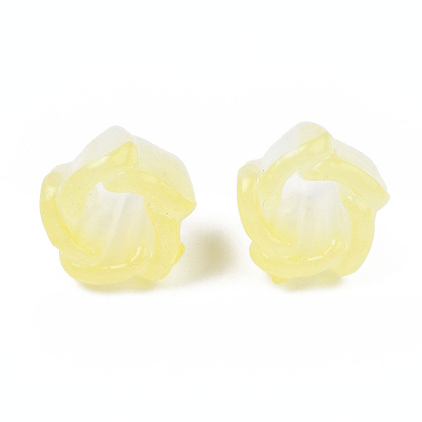 

PandaHall Transparent Acrylic Beads, Flower, Champagne Yellow, 13.5x14x13.5mm, Hole: 1.4mm Acrylic Flower