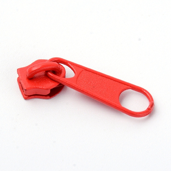 

PandaHall Zinc Alloy Replacement Zipper Sliders, for Luggage Suitcase Backpack Jacket Bags Coat, Red, 2.75x0.7x0.65cm Alloy Red