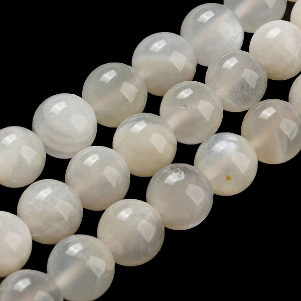 

PandaHall Natural White Moonstone Beads Strands, Grade AB, Round, White, 6mm, Hole: 0.8mm, about 61pcs/strand. White Moonstone Round White