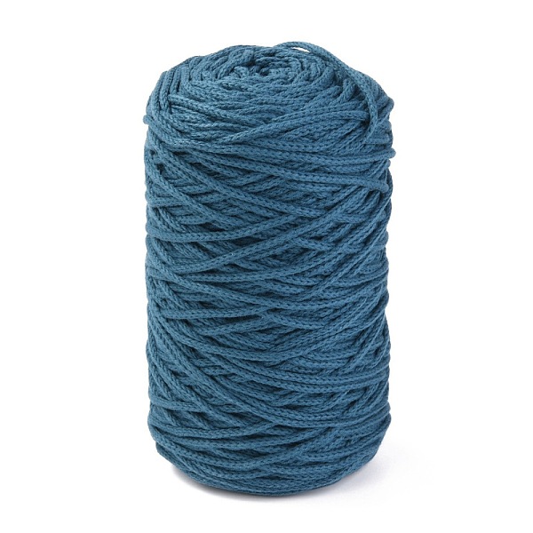 

PandaHall Cotton String Threads, for DIY Crafts, Gift Wrapping and Jewelry Making, Steel Blue, 3mm, about 150m/roll Cotton
