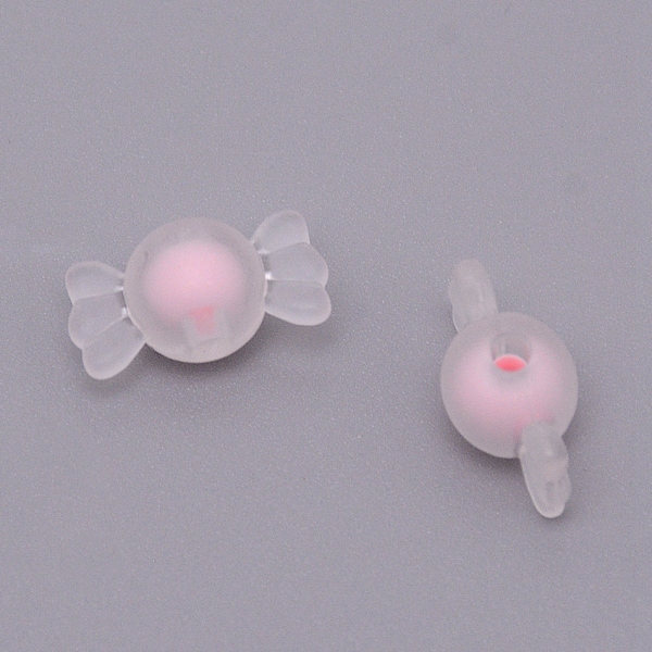 

PandaHall Transparent Clear Acrylic Beads, Frosted, DIY Accessories, Bead in Bead, Candy, Pink, 8.5x16.5x8.5mm, Hole: 2mm Acrylic Candy Pink