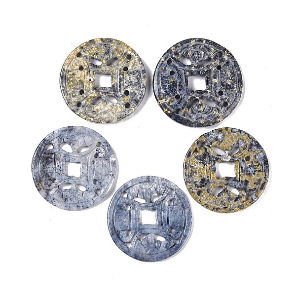 

PandaHall Natural Agate Multi-Strand Links, Coin, 54.5~58.5x4~6mm, Hole: 10x11mm Natural Agate Round