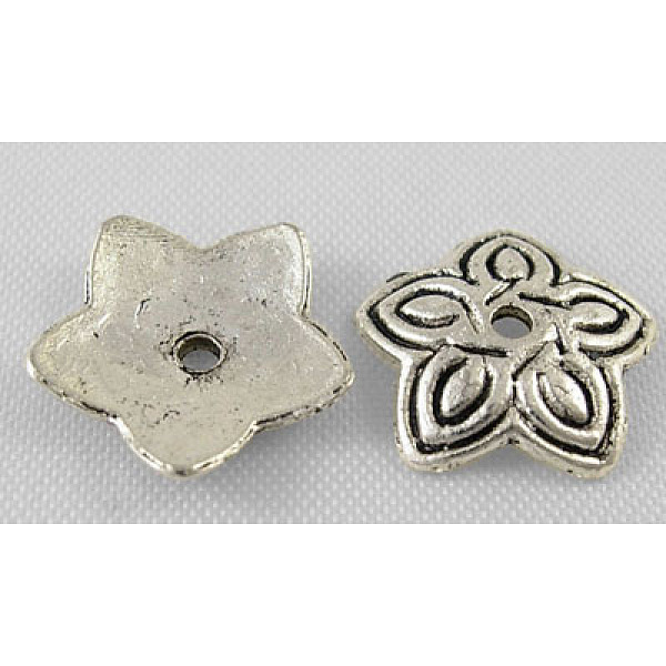 

PandaHall Tibetan Style Zinc Alloy Bead Caps, Lead Free and Cadmium Free, Antique Silver, 11x2.5mm, Hole: 1mm Alloy