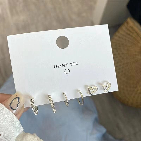 

PandaHall Exquisite 925 Sterling Silver Stud Earrings Sets for Girls Women, Mixed Shape, Platinum, Package Size: 75x75mm Sterling Silver...