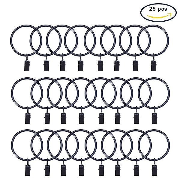 

PandaHall Iron Heavy Duty Curtain Clips, Black, 4x50mm Iron Black
