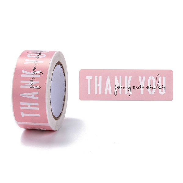 

PandaHall Pink Rectangle Paper Thank You Stickers, Paw Print with Word, Self-Adhesive Gift Tag Labels Youstickers, Word, 6x2.75cm...