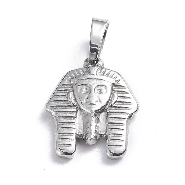 

PandaHall 201 Stainless Steel Pendants, Pharaoh, Stainless Steel Color, 17.5x14.5x3mm, Hole: 4.5x6.5mm 201 Stainless Steel Human