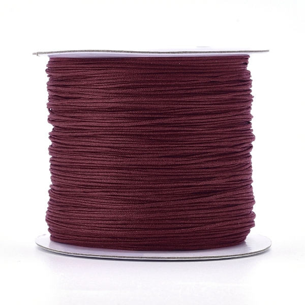 

PandaHall Nylon Thread, Nylon Jewelry Cord for Custom Woven Jewelry Making, Dark Red, 0.6mm, about 142.16 yards(130m)/roll Nylon Red