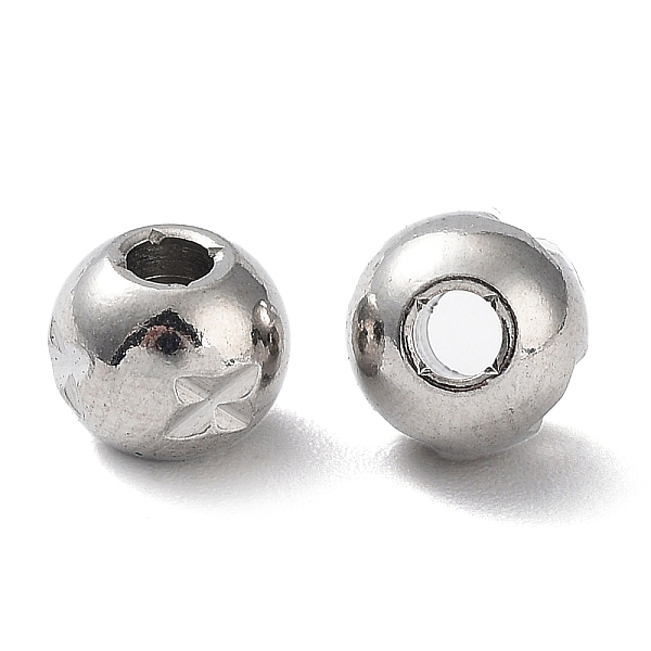 

PandaHall 303 Stainless Steel Beads, Round, Stainless Steel Color, 5.5x5mm, Hole: 2mm 303 Stainless Steel Round