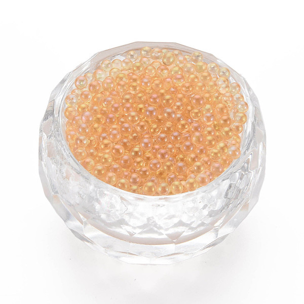 

PandaHall DIY 3D Nail Art Decoration Mini Glass Beads, Tiny Caviar Nail Beads, AB Color Plated, Round, Sandy Brown, 2mm, about 450g/bag...
