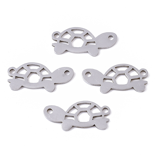 

PandaHall 201 Stainless Steel Links connectors, Laser Cut Links, Tortoise, Stainless Steel Color, 8.5x18x1mm, Hole: 1.4mm 201 Stainless...