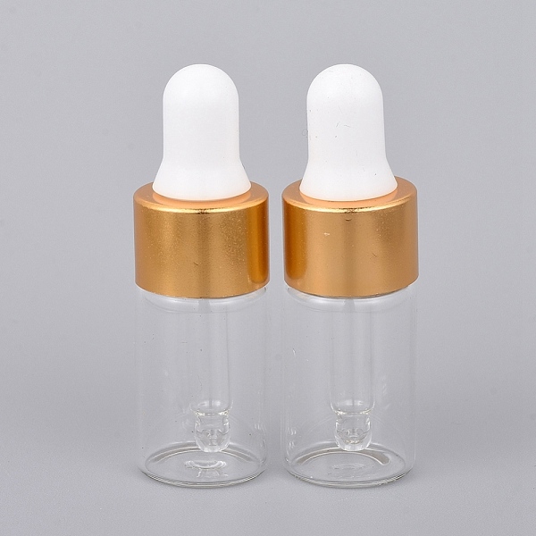 

PandaHall Empty Glass Dropper Bottles, for Essential Oils Aromatherapy Lab Chemicals, Clear, 48x16mm, Capacity: 3ml Glass Column Clear