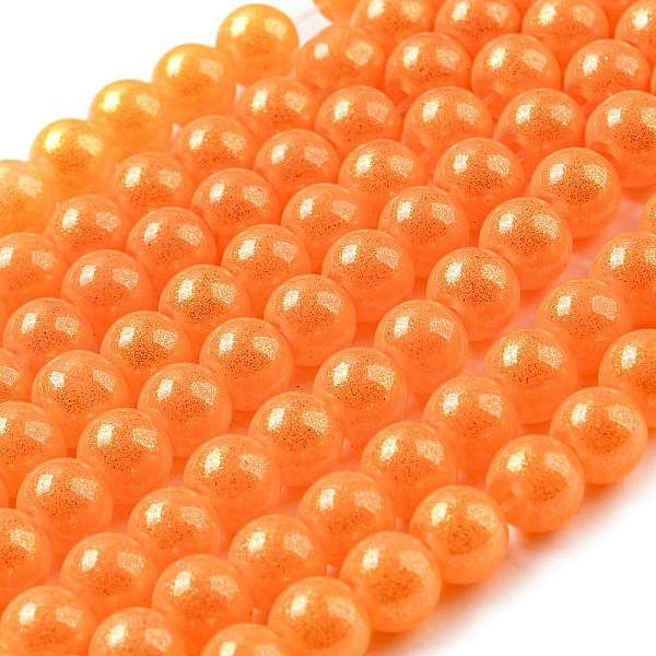 

PandaHall Spray Painted Glass Round Bead Strands, Coral, 6mm, Hole: 1.3~1.6mm, about 133pcs/strand, 31.4 inch Glass Round Red