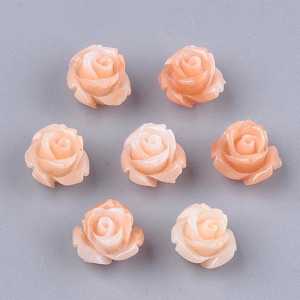 

PandaHall Synthetic Coral Beads, Dyed, Flower, Light Salmon, 10x10.5x8mm, Hole: 1mm Synthetic Coral Flower Red