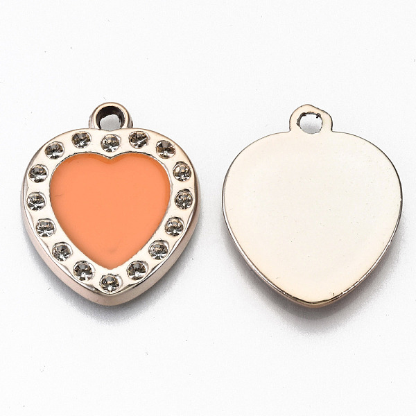 

PandaHall UV Plating Acrylic Pendant Rhinestone Settings, with Enamel, Multi-Petal Heart with Concave Dot, Light Gold, Sandy Brown, Fit for...
