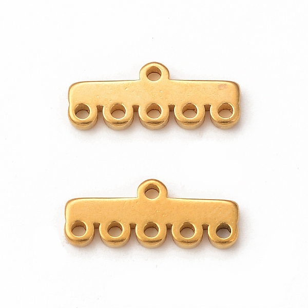 

PandaHall 304 Stainless Steel Chandelier Component Links, 6-Loop Connector, Rectangle, Golden, 5x13.5x1.5mm, Hole: 1mm 304 Stainless Steel...