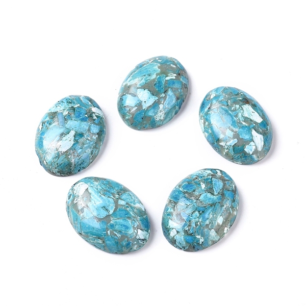 Zusammengebaute Synthetische Cabochons In Türkis Und Larimar