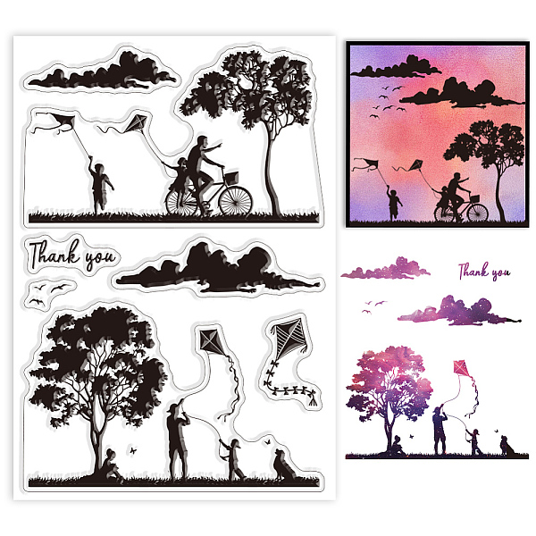 

PandaHall Custom PVC Plastic Clear Stamps, for DIY Scrapbooking, Photo Album Decorative, Cards Making, Kite, 160x110x3mm Plastic Kite Clear