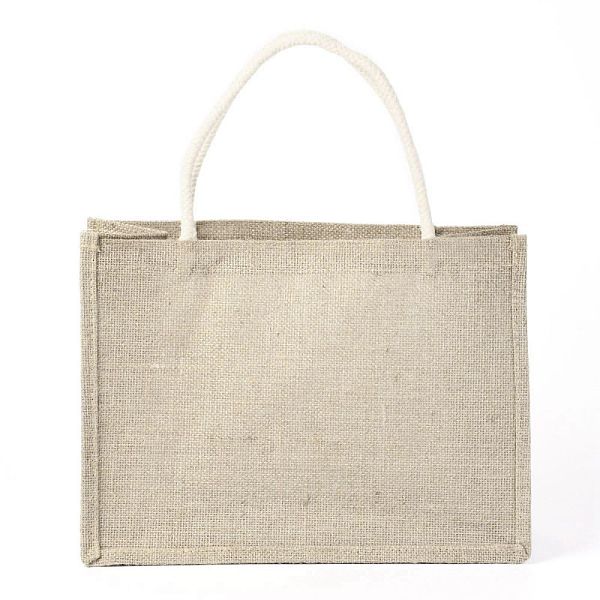 

PandaHall Jute Portable Shopping Bag, Reusable Grocery Bag Shopping Tote Bag, Tan, 27.5x37cm Cloth None Orange