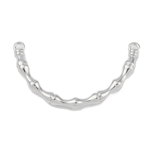 

PandaHall Brass Bamboo Stick Connector Charms, Platinum, 52x25x4.8mm, Hole: 2.5mm Brass Bamboo