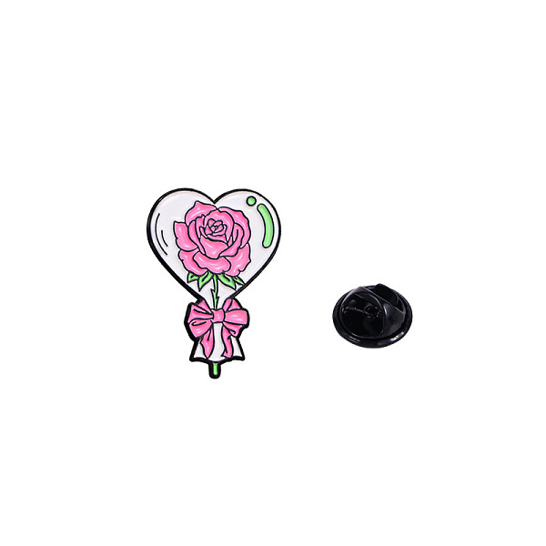 

PandaHall Valentine's Day Badges, Alloy Enamel Pins, Cute Cartoon Brooch, Clothes Decorations Bag Accessories for Women, June Rose, 30x22mm...