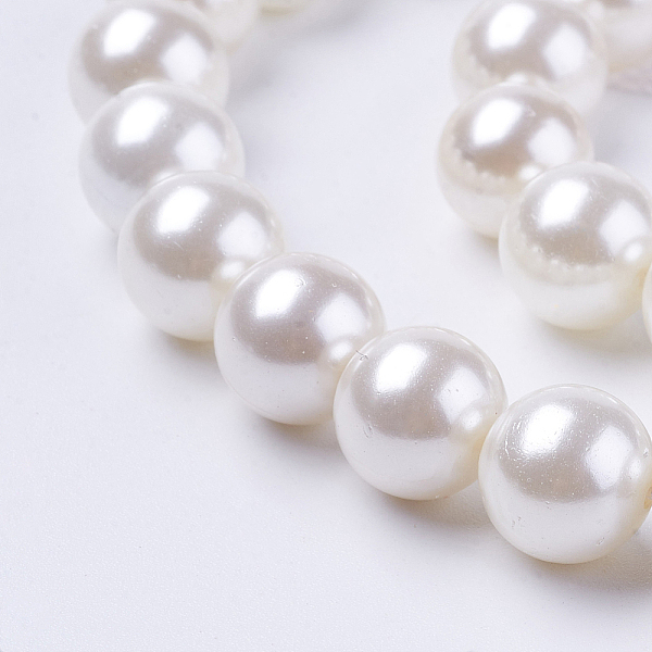 

PandaHall Shell Pearl Beads Strands, Round, White, 6mm, Hole: 1mm, about 63pcs/strand, 15.7 inch Shell Pearl Round White