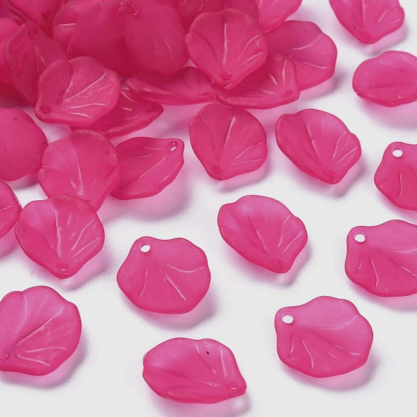 

PandaHall Transparent Frosted Acrylic Pendants, Petaline, Camellia, 16x14.5x3mm, Hole: 1.6mm Acrylic Petaline Pink