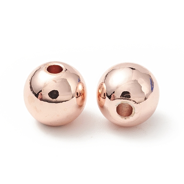 

PandaHall Rack Plating Brass Beads, Cadmium Free & Lead Free, Round, Rose Gold, 7.8x7mm, Hole: 2mm Brass Round