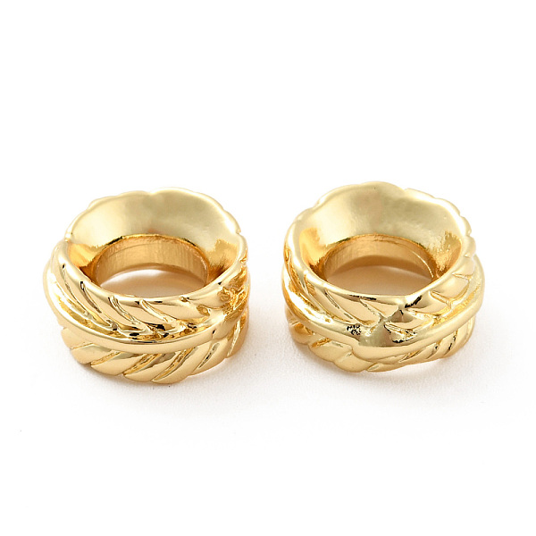 

PandaHall Brass Spacer Beads, Cadmium Free & Lead Free, Feather, Golden, 12x6mm, Hole: 6mm Brass Feather