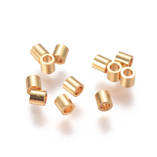 

PandaHall 304 Stainless Steel Spacer Beads, Column, Golden, 2x2mm, Hole: 1mm 304 Stainless Steel Column