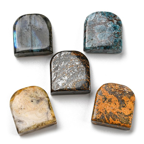 

PandaHall Natural Mixed Gemstone Pendants, Square Charms, 24~24.5x22~22.5x8~9mm, Hole: 1.5mm Mixed Stone Square