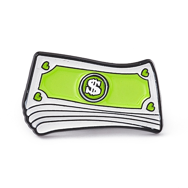 

PandaHall Dollar Money Enamel Pin, Alloy Brooch for Backpack Clothes, Rectangle Pattern, 18x30x1.5mm, Pin: 1.2mm Alloy+Enamel Rectangle