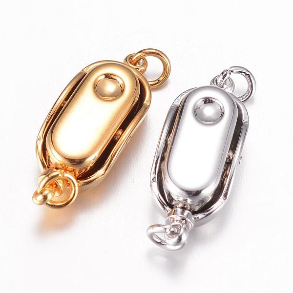 

PandaHall 304 Stainless Steel Box Clasps, Mixed Color, 20x8x7mm, Hole: 2.5mm, Pin: 1.2mm 304 Stainless Steel Others