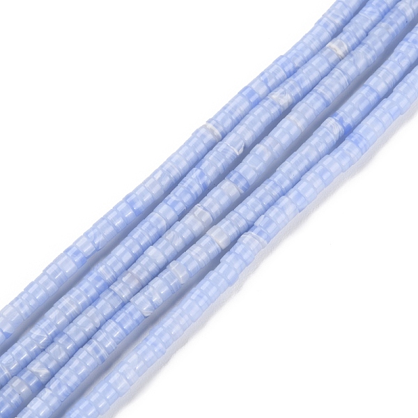 

PandaHall Synthetic Blue Lace Agate Beads Strands, Heishi Beads, Flat Round/Disc, Heishi Beads, 4.5x2mm, Hole: 1mm, about 170pcs/strand...