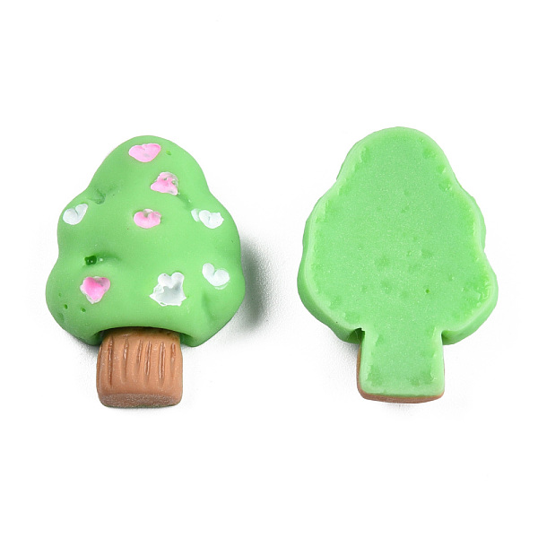 

PandaHall Opaque Resin Cabochons, Tree, Light Green, 23.5x17x7.5mm Resin Tree