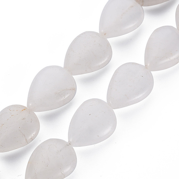 

PandaHall Natural Quartz Crystal Beads Strands, Teardrop, 17~18x13x6~7mm, Hole: 1mm, about 23pcs/strand, 15.75 inch(40cm) Quartz Crystal...