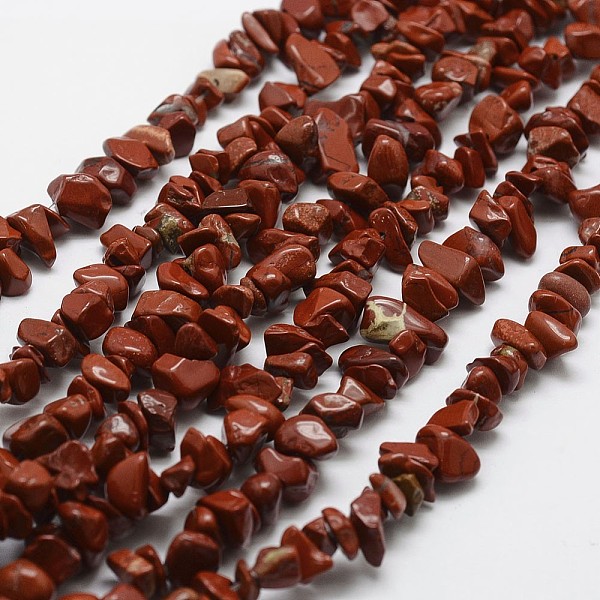 Chapelets de perles en jaspe rouge naturel