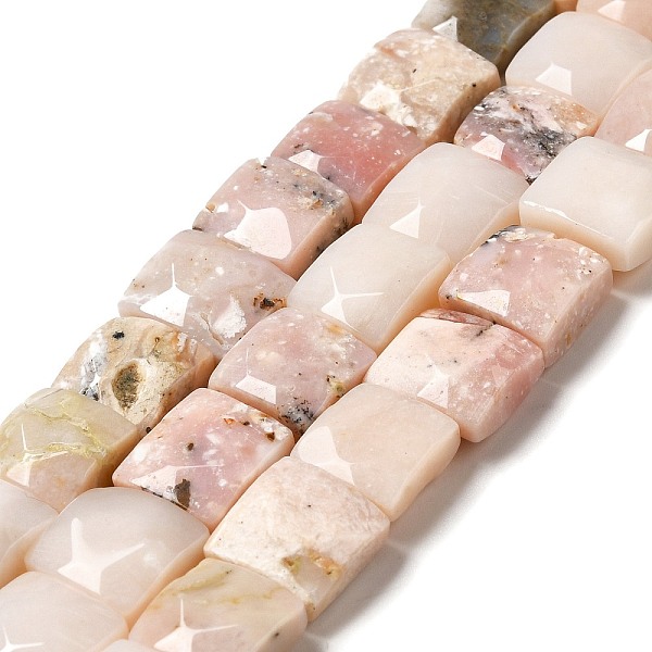 

PandaHall Natural Pink Opal Beads Strands, Faceted, Square, 10x10x6mm, Hole: 1~1.2mm, about 19~20pcs/strand, 7.09~7.48 inch(18~19cm) Pink...