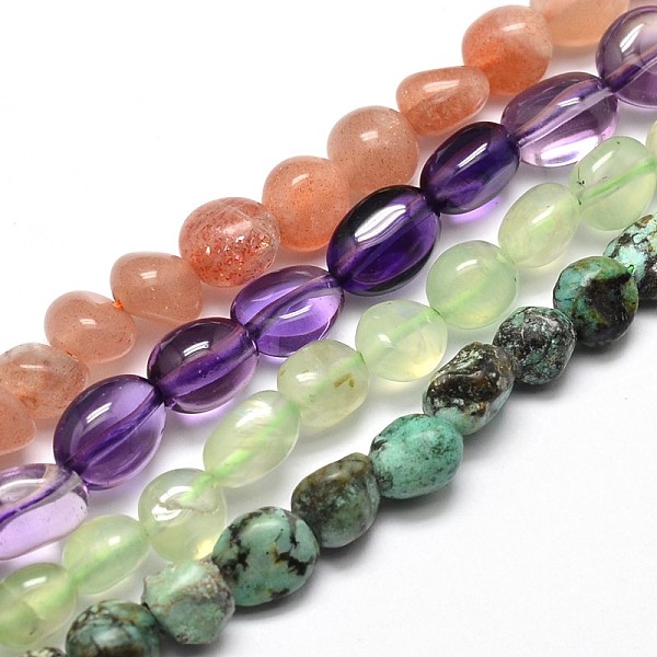 

PandaHall Mixed Gemstone Nuggets Beads Strands, Tumbled Stone, Mixed Color, 5~10x6~7x3~7mm, Hole: 1mm, about 14.9 inch~15.7 inch Mixed Stone...