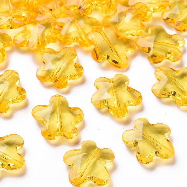 

PandaHall Transparent Acrylic Beads, Faceted, Flower, Orange, 18.5x18.5x5.5mm, Hole: 1.2mm, about 470pcs/500g Acrylic Flower Orange