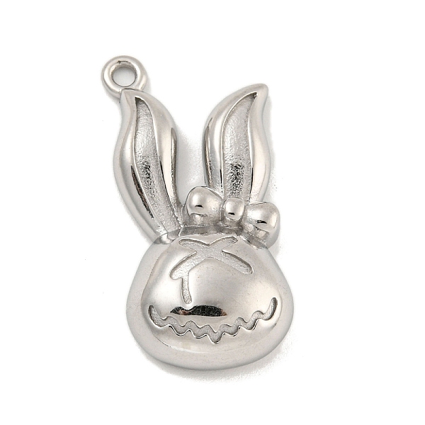 

PandaHall 304 Stainless Steel Pendants, Rabbit Charm, Stainless Steel Color, 28x13.5x6mm, Hole: 1.6mm 304 Stainless Steel Rabbit