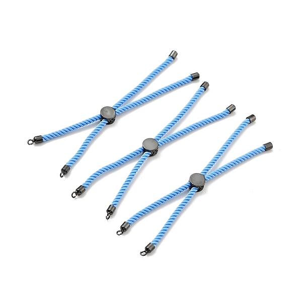 

PandaHall Half Finished Twisted Milan Rope Slider Bracelets, with Rack Plating Brass Cord Ends & Open Loop, Cadmium Free & Lead Free, for...