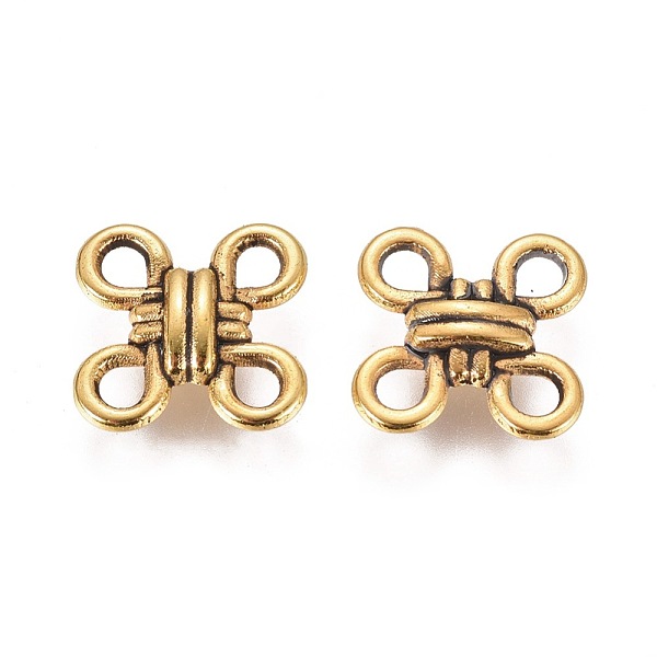 

PandaHall Tibetan Style Chandelier Components Links, Chinese Knot, Antique Golden, Lead Free and Cadmium Free, 10x10x3mm, Hole: 2mm Alloy...