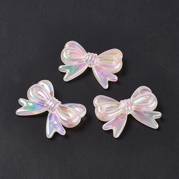 

PandaHall Opaque Acrylic Beads, with Glitter Powder, AB Color, Bowknot, Pink, 22.5x29x6mm, Hole: 2mm Acrylic Bowknot Pink