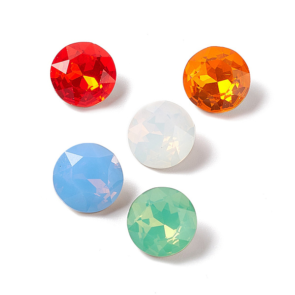 

PandaHall Opal Style Eletroplate K9 Glass Rhinestone Cabochons, Pointed Back & Back Plated, Faceted, Flat Round, Mixed Color, 10x5mm Glass..., Multicolor