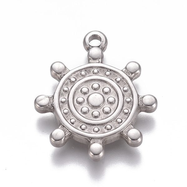 

PandaHall 304 Stainless Steel Pendants, Helm, Stainless Steel Color, 22x18.8x3mm, Hole: 1.8mm 304 Stainless Steel Anchor & Helm