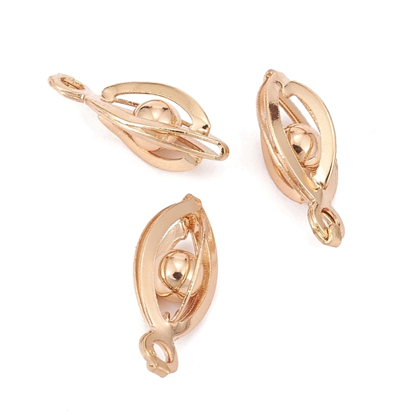 

PandaHall Brass Pendants, Long-Lasting Plated, Oval, Light Gold, 13.5x6x6mm, Hole: 1.2mm Brass Oval