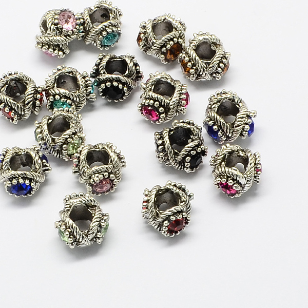 Legierung Rhinestone European Beads