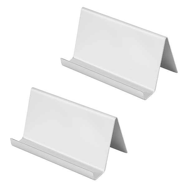 

PandaHall Stainless Steel Business Card Frame, Stainless Steel Color, 1-3/4x3-1/2x2 inch(4.5x9x5cm) Stainless Steel